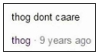 thog dont care